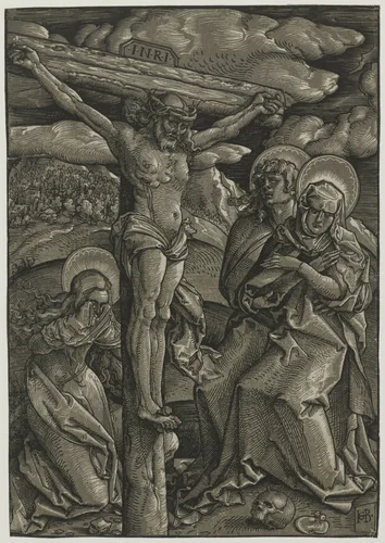 Christus aan het kruis by Unknown, print, 1512-1516