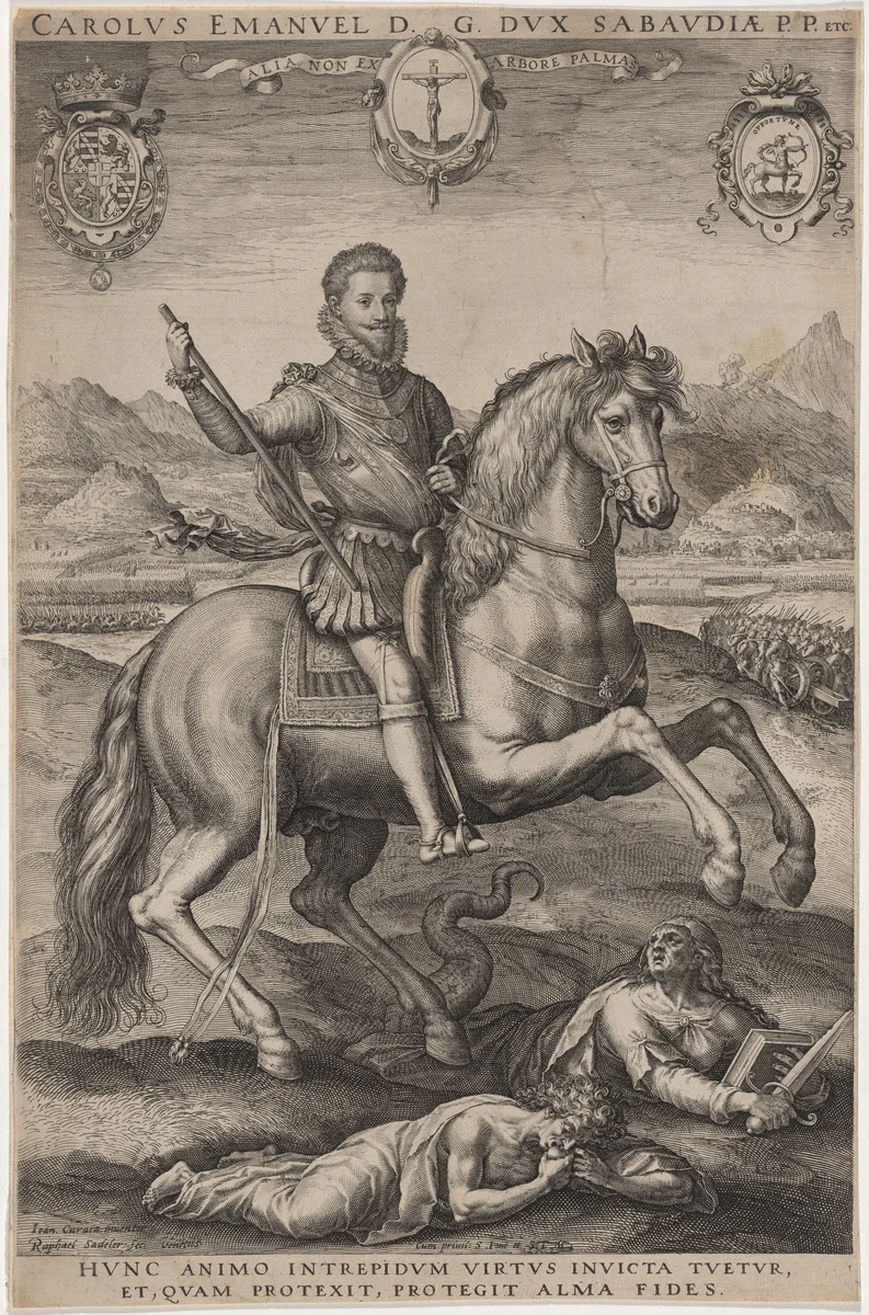 Charles Emmanuel, Prince of Piedmont by Aegidius Sadeler II, print, 1570-1629