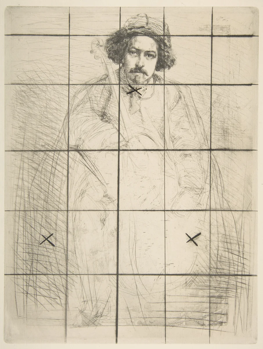 Becquet (J. Becquet, Sculptor) by James McNeill Whistler, print, 1859