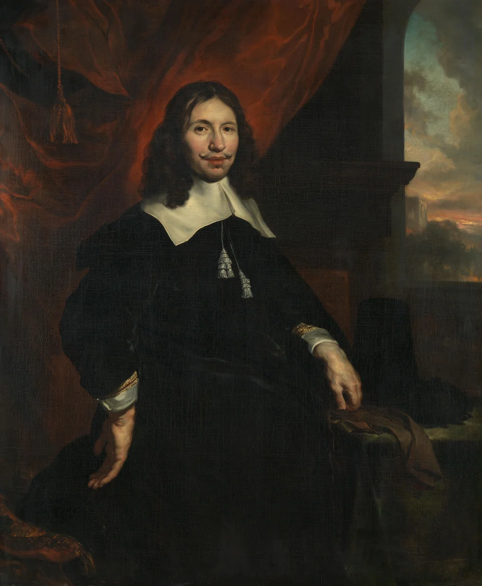 Dionijs Wijnands (1628-73). Amsterdam merchant, son of Hendrick Wijnands and Aeltje Denijs by Jan van Noordt, painting, 1664