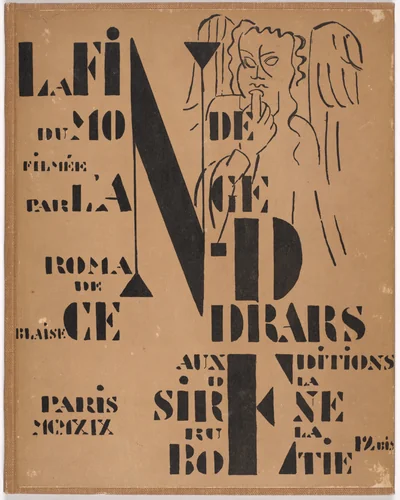 Front cover from La Fin du monde filmée par l'ange de N.-D. (The End of the World Filmed by the Angel of Notre Dame) by Fernand Léger, illustrated book, 1919
