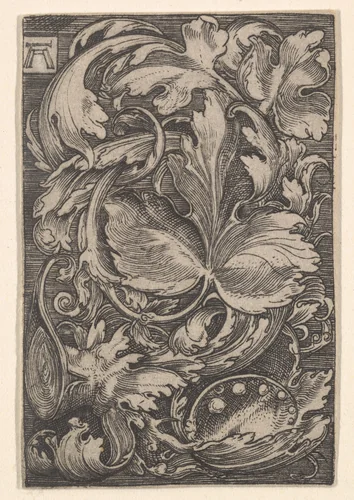 Copy of Leaf Ornament with Lilies of the Valley by Albrecht Altdorfer, print, 1500-1538