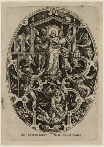 Betrayal of Christ, from Passion of Christ by Jan Sadeler, print, 1570-1600