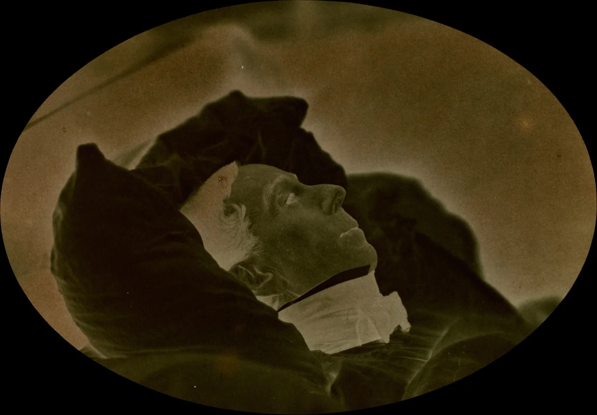 Jacques-Joseph Ebelman on his Deathbed by Louis-Rémy Robert, photograph, 1852