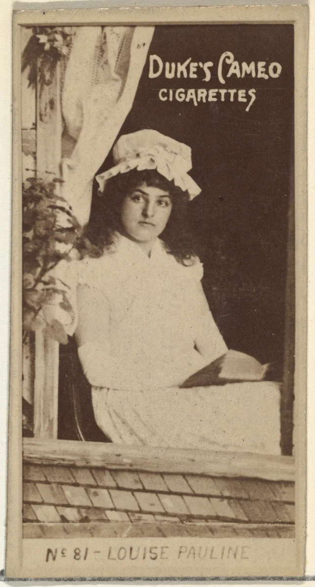 Card Number 81, Louise Pauline, from the Actors and Actresses series (N145-4) issued by Duke Sons & Co. to promote Cameo Cigarettes by W. Duke, Sons & Co., photograph, 1880-1889