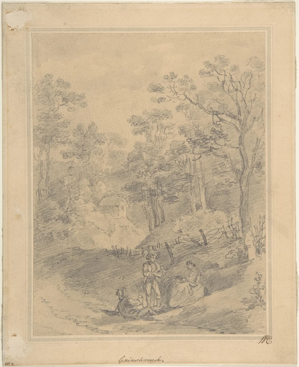 Landscape with Figures by George Frost, drawing, 1727-1825