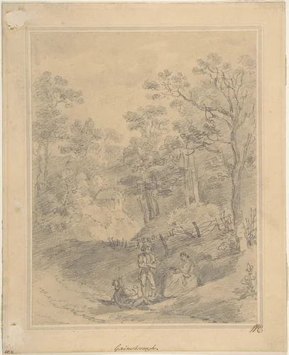 Landscape with Figures by George Frost, drawing, 1727-1825