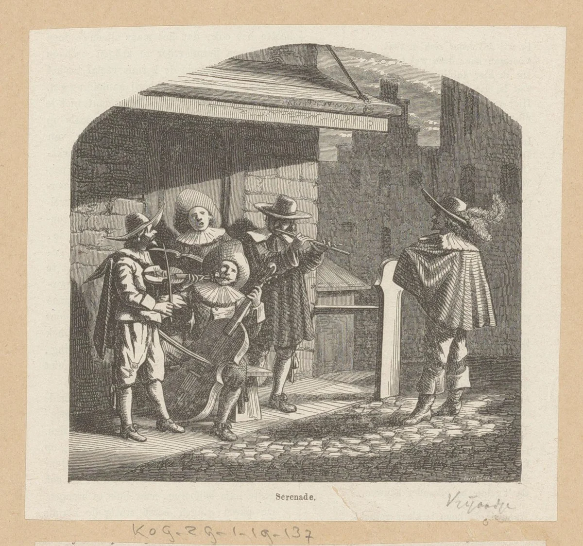 Serenade by anonymous, print, 1850-1899