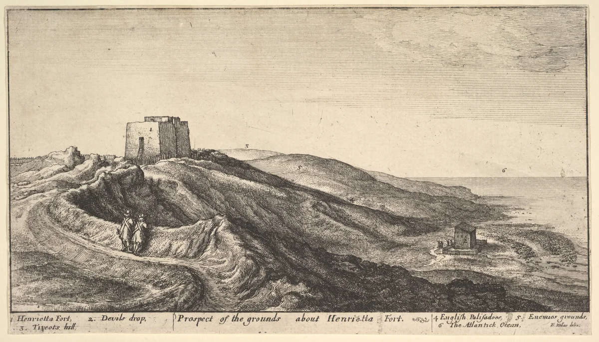 Henrietta Fort by Wenceslaus Hollar, print, 1665-1675
