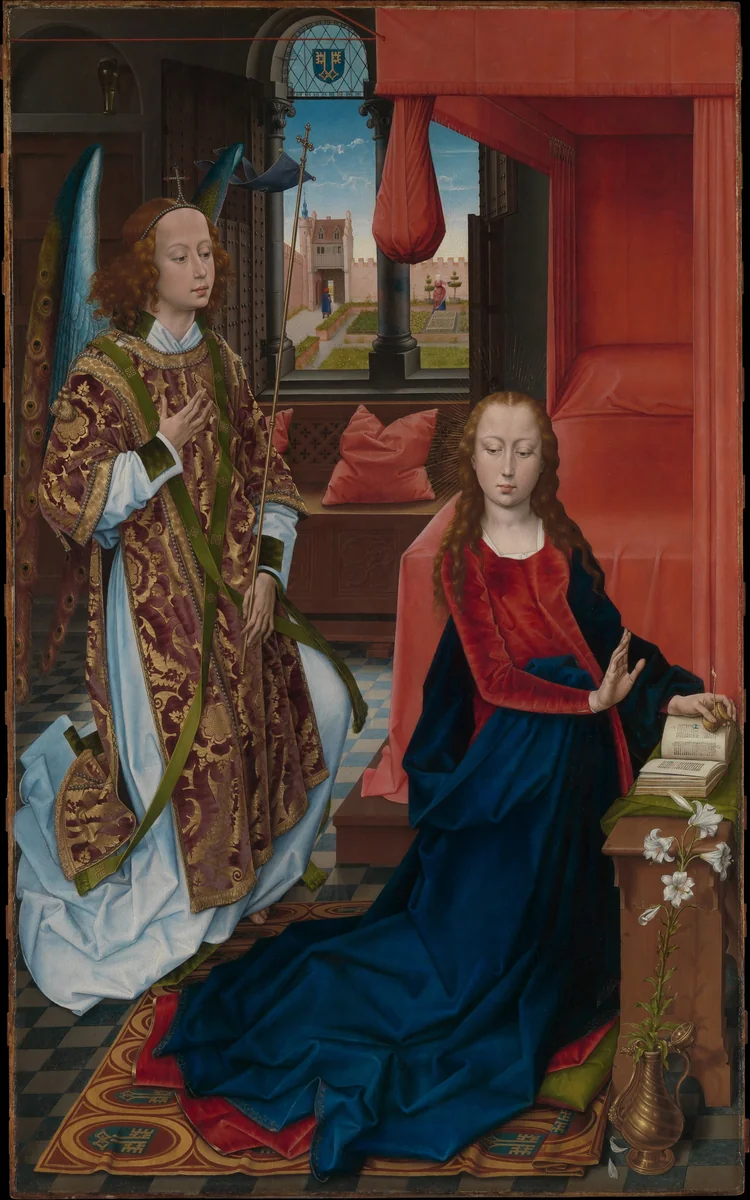 The Annunciation by Hans Memling, painting, 1465-1470