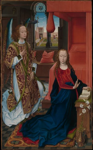 The Annunciation by Hans Memling, painting, 1465-1470