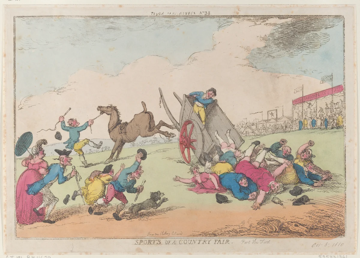 Sports of a Country Fair, Part the First by Thomas Rowlandson, print, 1810