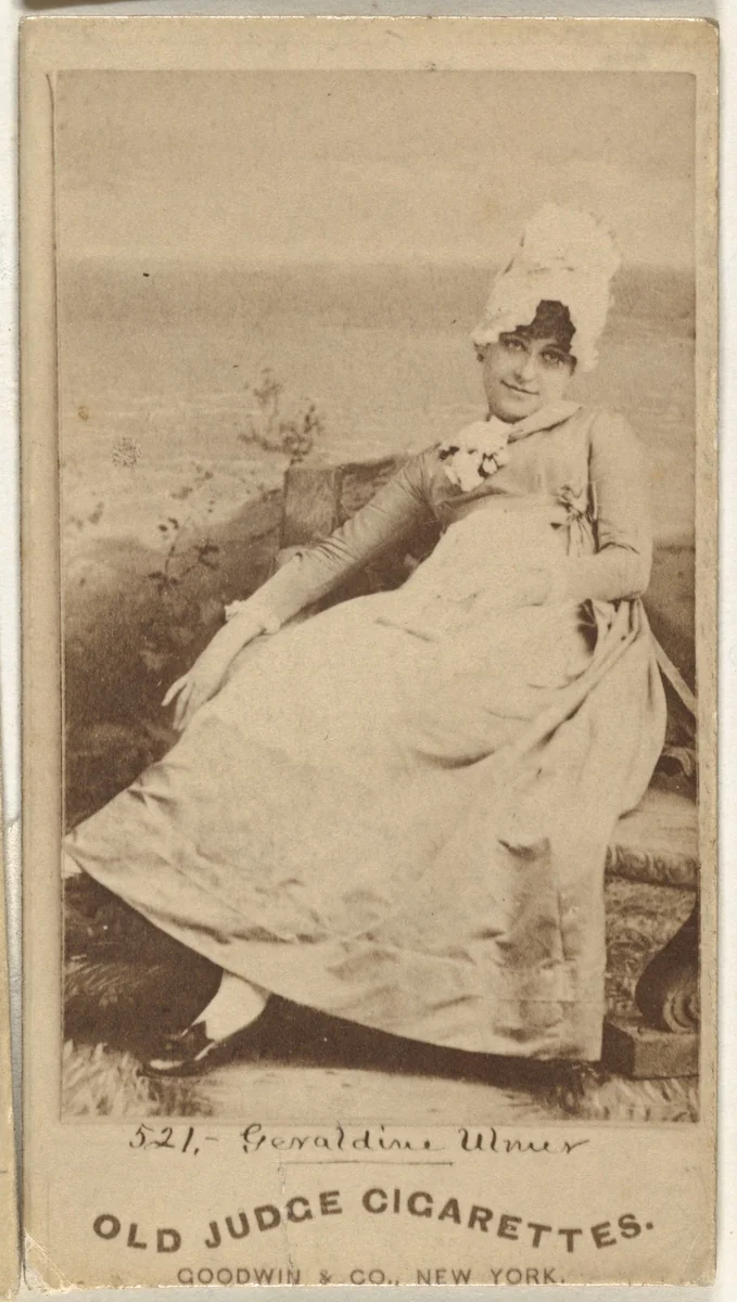 Geraldine Ulmer, from the Actors and Actresses series (N171) for Old Judge Cigarettes by Goodwin & Company, photograph, 1886-1890