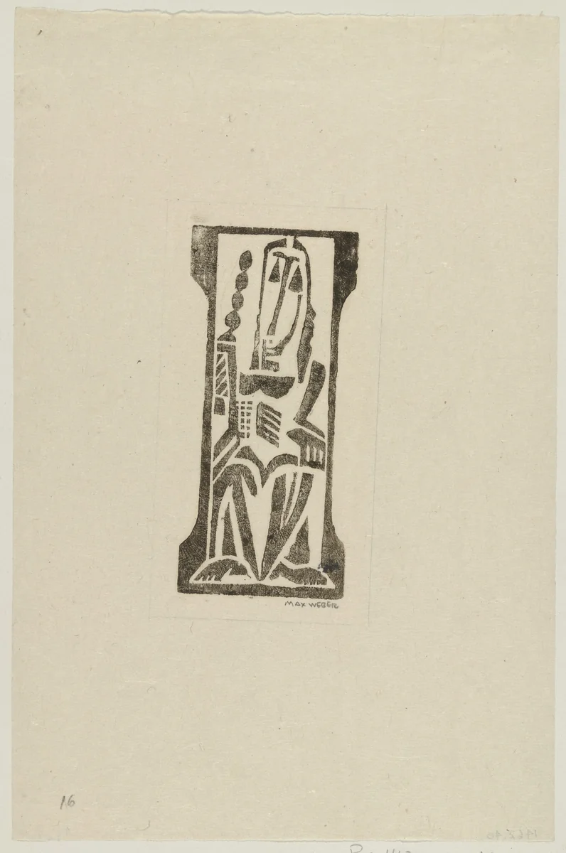 Seated Figure by Max Weber, print, 1919