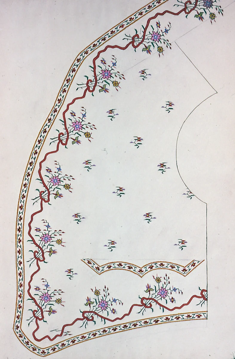Waistcoat Design by England or France, textile, 1830-1849