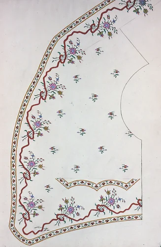 Waistcoat Design by England or France, textile, 1830-1849