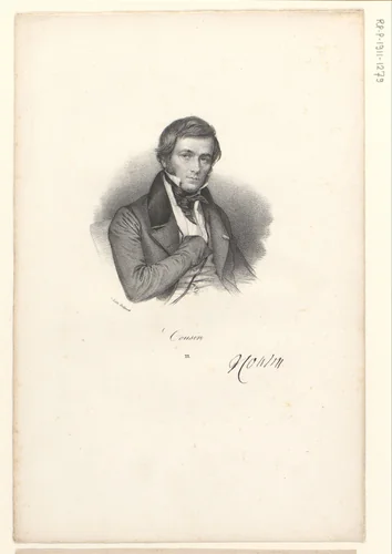 Portret van Victor Cousin by anonymous, print, 1818-1842