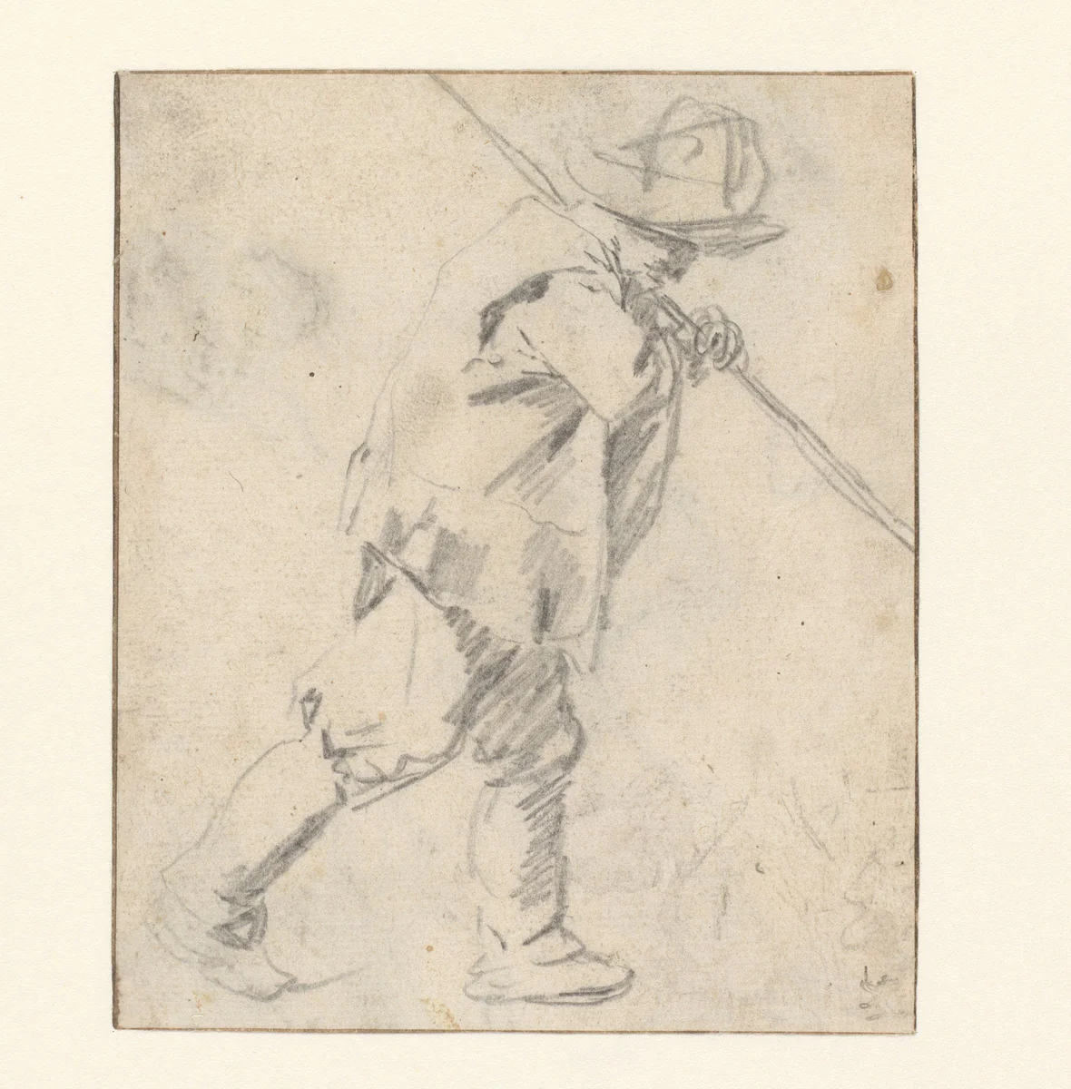 Schoorsteenveger by David Teniers, drawing, 1620-1690