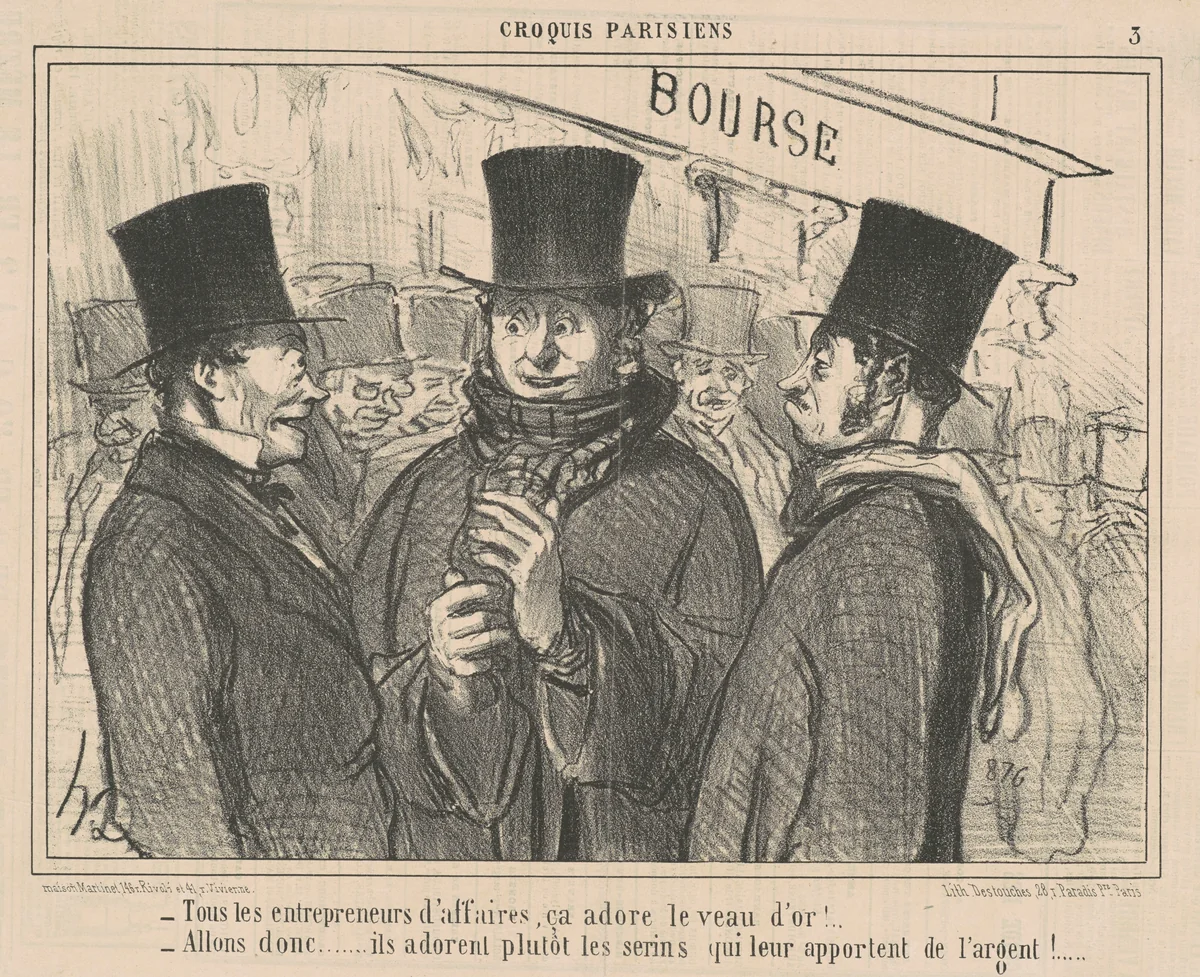Tous les entrepreneurs d'affaires, ca adore ... by Honoré Daumier, print, 1856
