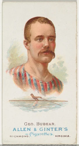 George Bubear, Oarsman, from World's Champions, Series 1 (N28) for Allen & Ginter Cigarettes by Allen & Ginter, print, 1887