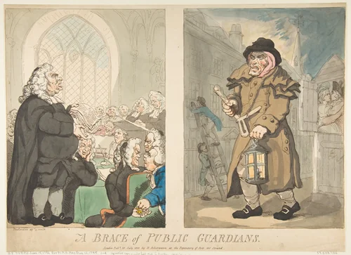 A Brace of Public Guardians by Thomas Rowlandson, print, 1800