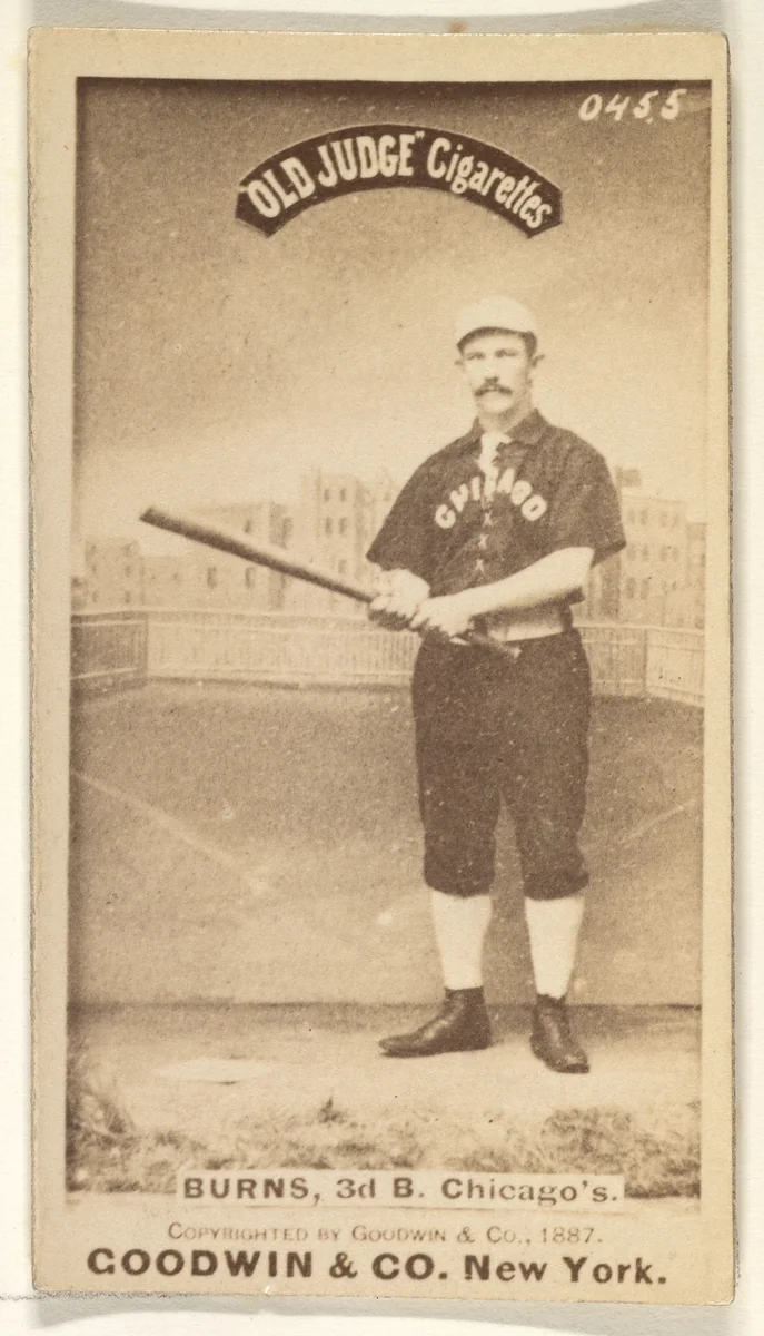T.C. Burns, 3rd Base, Chicago, from the Old Judge series (N172) for Old Judge Cigarettes by Goodwin & Company, photograph, 1887