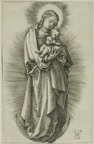 The Virgin on the Crescent with a Diadem by Albrecht Dürer, print, 1514