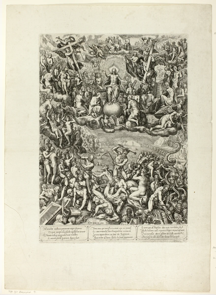 The Last Judgment by Barbara van den Broeck, print, 1599