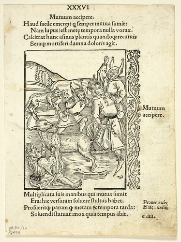Raising Loans from Navis Stultifera (Ship of Fools), Plate 24 from Woodcuts from Books of the 15th Century by Sebastian Brant, print, 1401-1500
