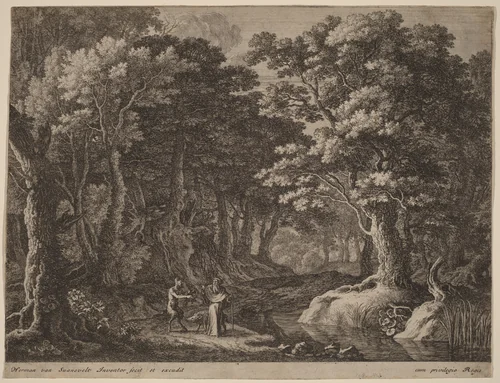 Devil Tempting St. Anthony by Herman van Swanevelt, print, 1600-1655