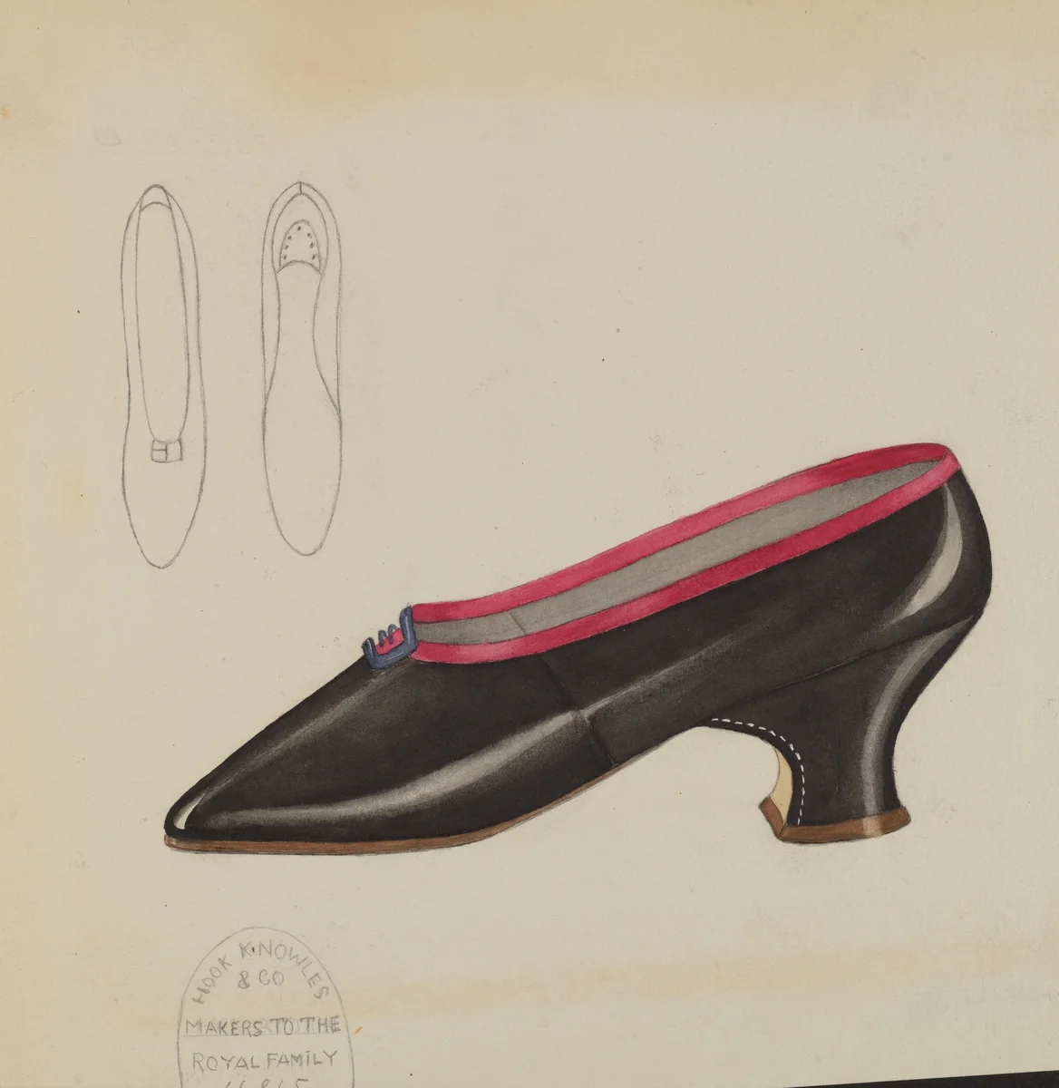 Woman's Slippers by Esther Hansen, index of american design, 1936