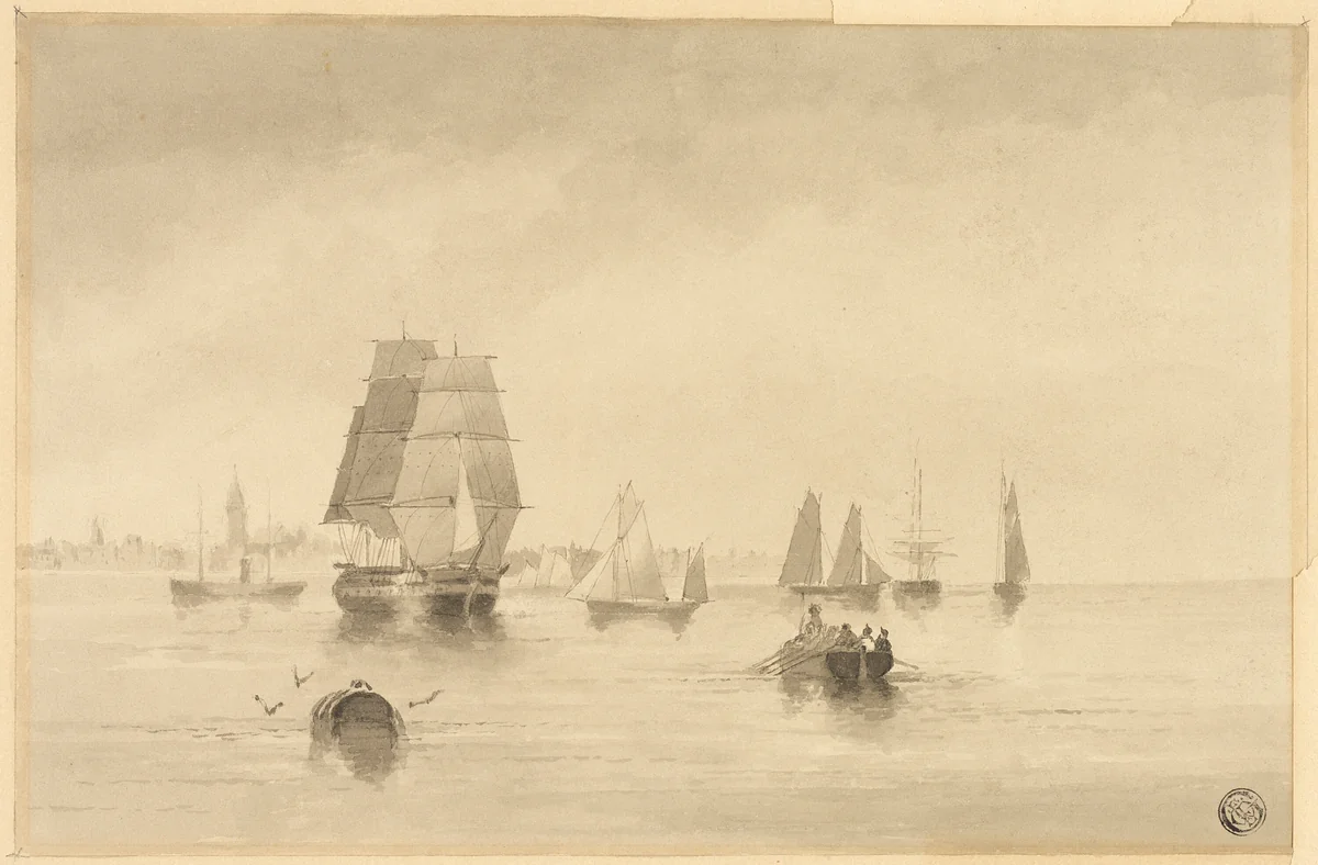 Rye - South Coast Near Hastings by Edward William Cooke, drawing, 1831-1880