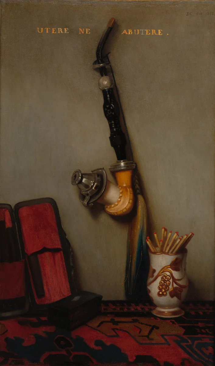 Still Life with Pipe and Matches by Alexandre-Gabriel Decamps, painting, 1858