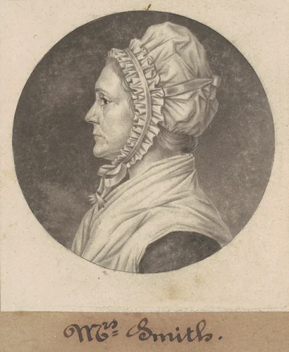 Elizabeth Custis Teackle Smith by Charles B. J. Févret de Saint-Mémin, print, 1803