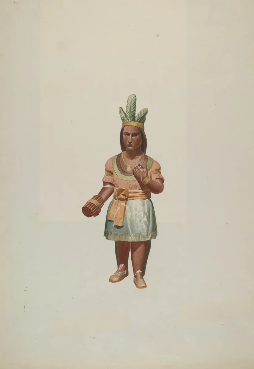 Cigar Store Indian by Alton K. Skillin, index of american design, 1935-1942