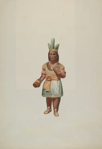 Cigar Store Indian by Alton K. Skillin, index of american design, 1935-1942