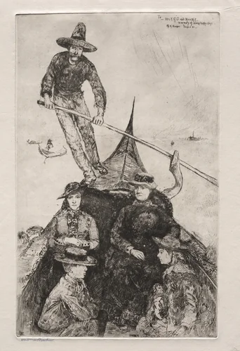 Etchings of Venice: Giovanni the Gondolier by Otto H. Bacher, print, 1881