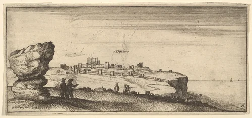 Douer (Dover), from "English Views" by Wenceslaus Hollar, print, 1642