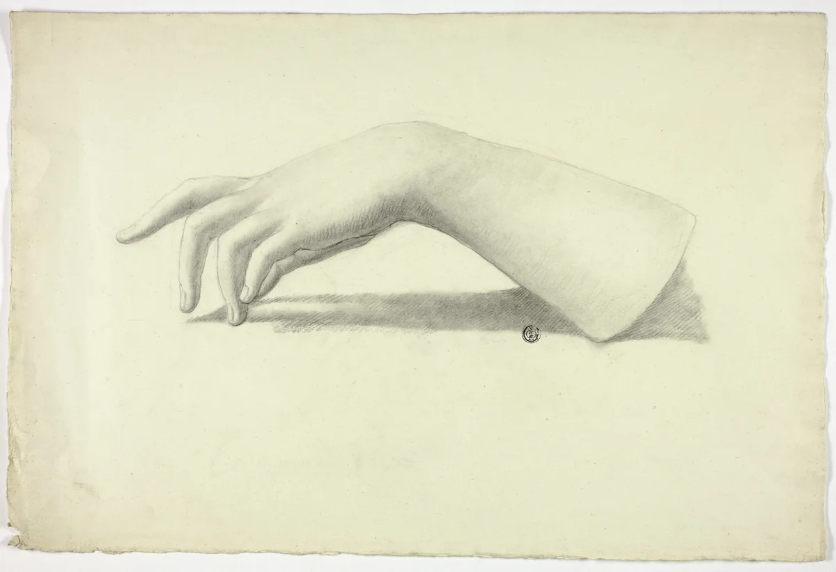Left Forearm and Hand by Elizabeth Murray, drawing, 1835-1882
