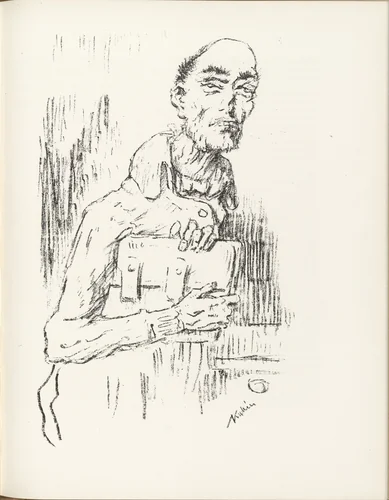 The Small Saver (Der kleine Sparer) (plate, page 83) from the periodical Münchner Blätter für Dichtung und Graphik, no. 6 (June 1919) by Alfred Kubin, periodical, 1919