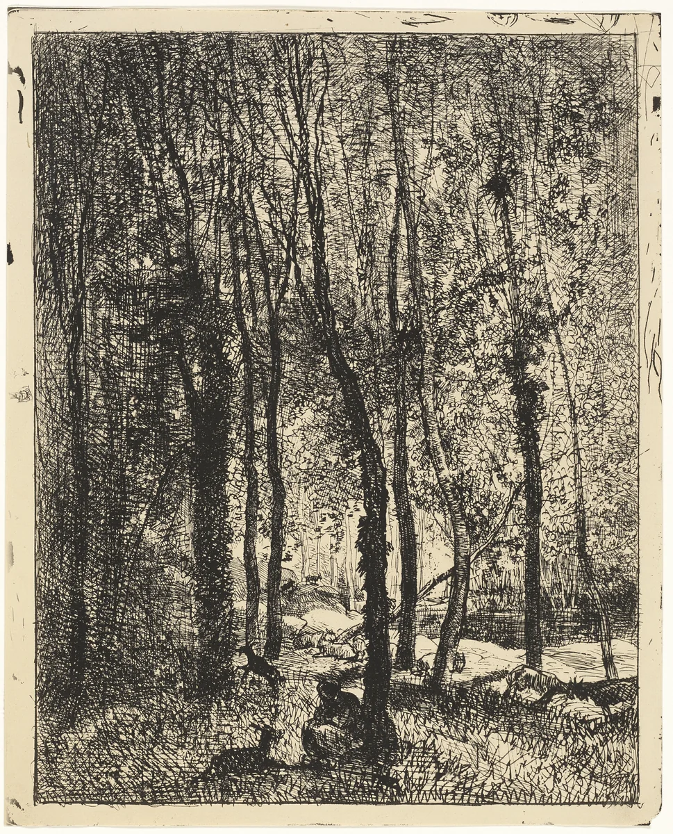 Goatherd by Charles-François Daubigny, print, 1862