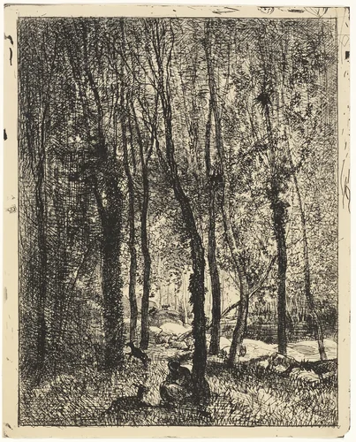 Goatherd by Charles-François Daubigny, print, 1862