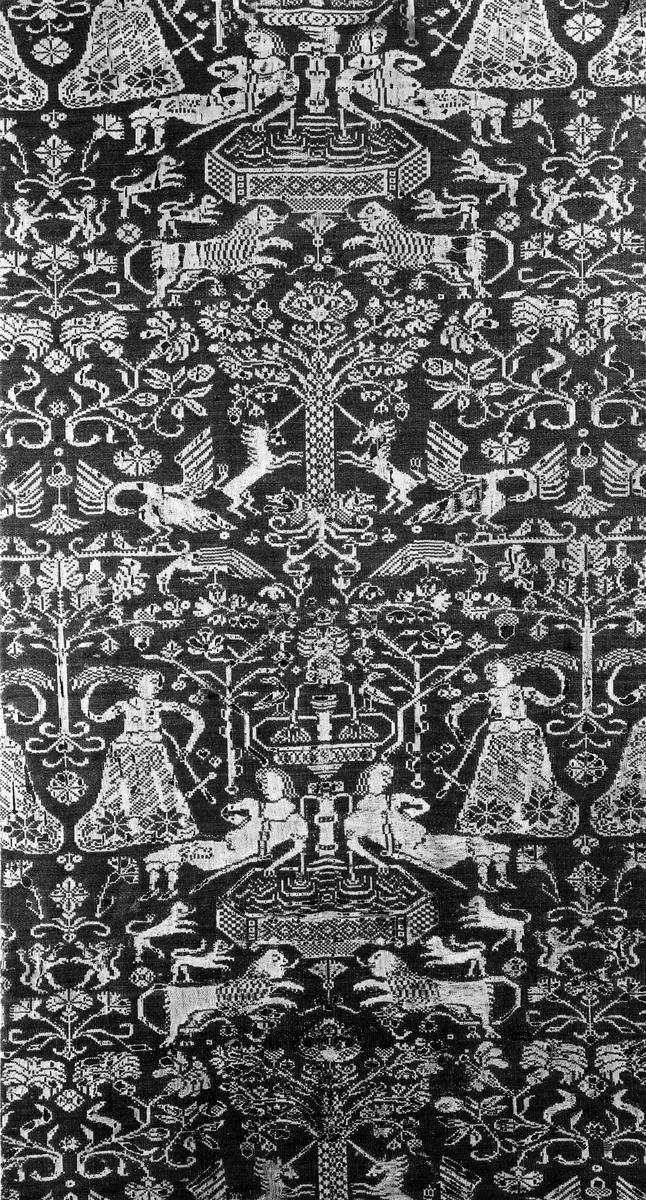 Hanging Showing Pyramus and Thisbe by Northern Germany Schleswig-Holstein, textile, 1601-1700