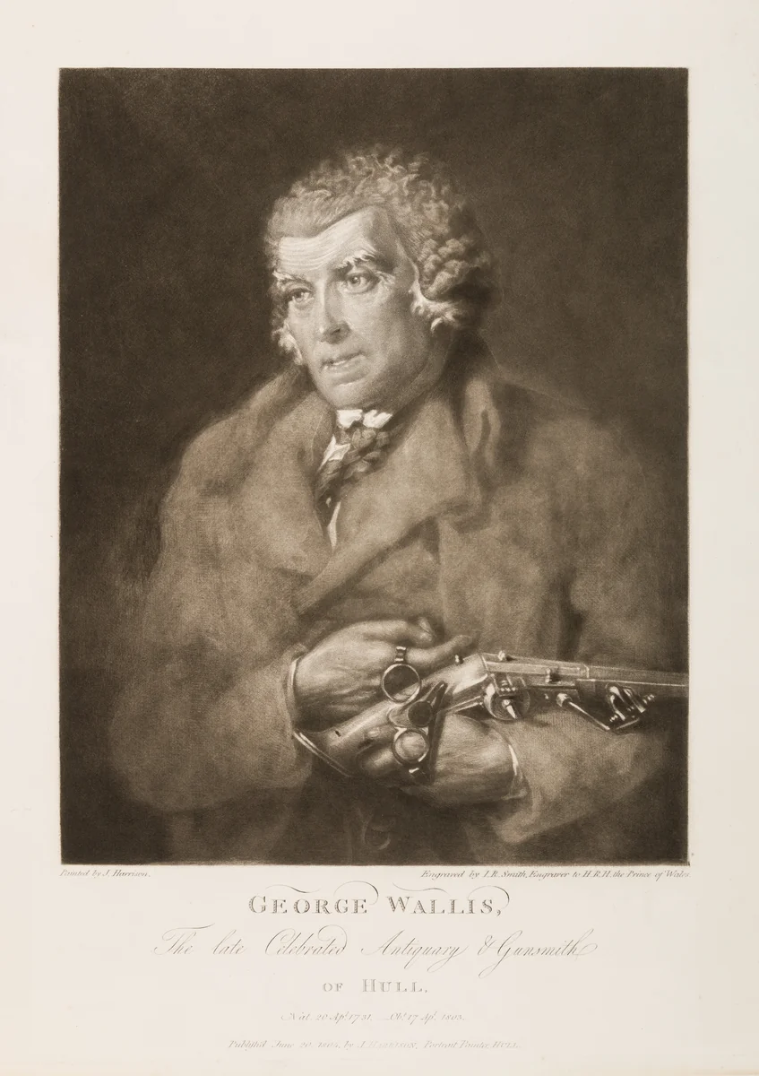 George Wallis, The Late Celebrated Antiquary and Gunsmith of Hull by John Raphael Smith, print, 1804