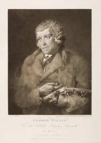George Wallis, The Late Celebrated Antiquary and Gunsmith of Hull by John Raphael Smith, print, 1804
