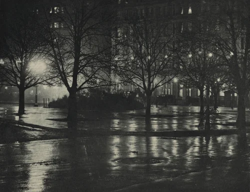 Reflections: Night—New York by Alfred Stieglitz, photograph, 1897