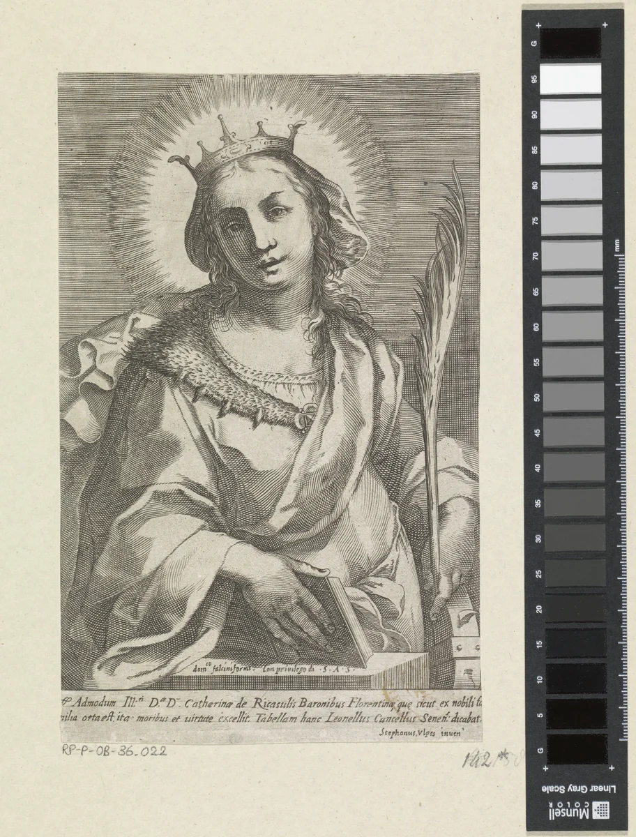 Catharina van Alexandrië by anonymous, print, 1585-1631