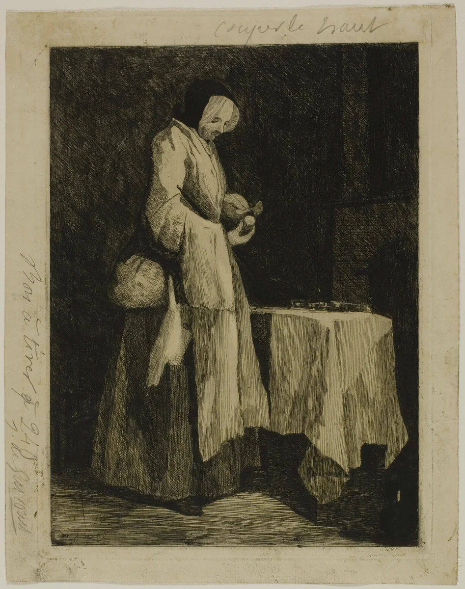 Meal for a Convalescent by Jules de Goncourt, print, 1862