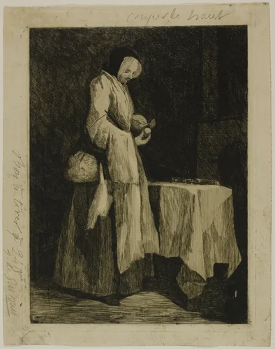 Meal for a Convalescent by Jules de Goncourt, print, 1862