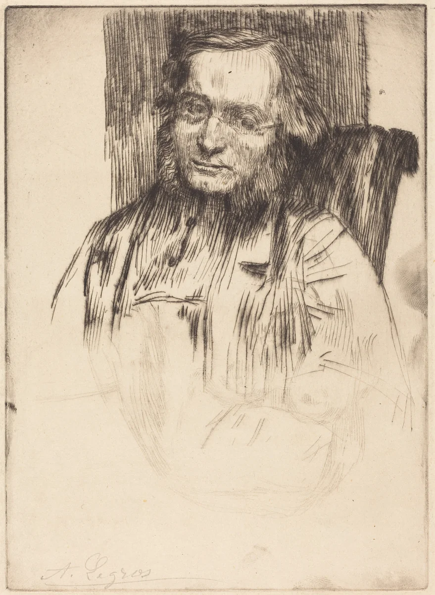 Edwin Edwards by Alphonse Legros, print, 1837-1911
